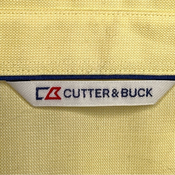 New Small Cutter And Buck Yellow Button Front Top Womens Long Sleeve Cotton - Picture 5 of 16